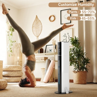 2.4gal/9L Bedroom Silent Humidifier Suitable for Large Room, 3-Speed Ultrasonic Cool Mist Humidifier, Purification and filtration function, Built-in UV lamp