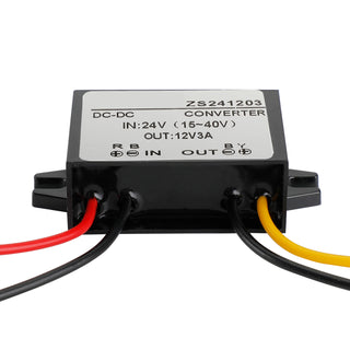 Car Waterproof DC-DC Converter 24V Step Down to 12V Power Supply Module 3A 36W