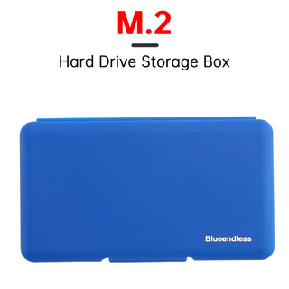 M2 Hard Drive Protection Box Storage Box Solid State Drive Box Waterproof Blue