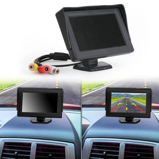 Rear View Reverse Monitor PAL NTSC HD Camera Display 4.3" TFT LCD Car Monitor