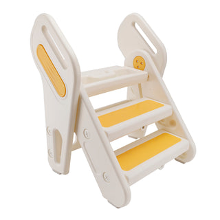 Children Foldable Footstool Hand Washing Ladder Baby Convenient Stair With Light