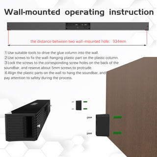 Bluetooth Subwoofer Audio Wireless Home Theater Soundbar Echo Wall Speaker