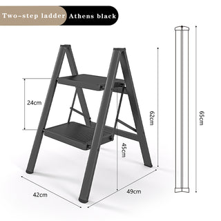 Ultralight Slimline 3 Step Ladder Folding  Stool Step Stool for Home with Non-Slip Feet