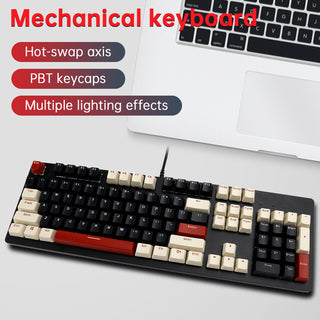 104Key Wired Mechanical Linear Switch Gaming Keyboard Hot-Swappable Customizable