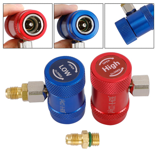 2Pcs 1/4" SAE Refrigerant Connector Air Conditioner Replacement Adapter