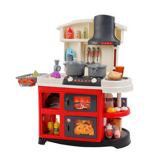 52Pcs Plastic Tableware Kitchen Set With Faucet Water Spray Function Kid