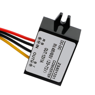 Waterproof DC-DC Buck Step Down Volt Converter 20V-72V 24V 36V 48V to 12V 1A