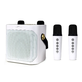 Wireless Bluetooth Speaker Dual Microphone Karaoke Home Theater All-in-One Audio