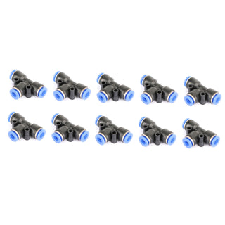 10PCS Pneumatic Air Quick Push to Connect Fitting 6 mm OD "T" Tee Tube 6mm