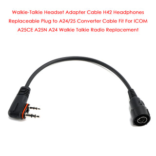 Headset Adapter Cable H42 Headphones Replaceable Plug to A24/25 Converter Cable
