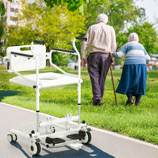 💕Medical Transfer Chair – 250 lb Patient Lift Wheelchair with Removable Split Seat