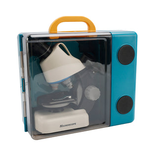 Handheld Microscope LED 100X-1200X Magnification Science Toys Kit For Kid White