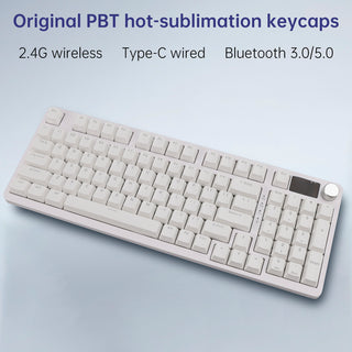 98-Key 2.4G Wireless Bluetooth Three-Mode Mechanical Keyboard DIY Customized RGB