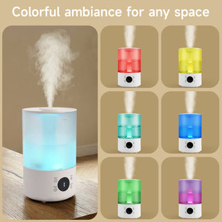Humidifiers for Bedroom  Auto Shut-Off  Quiet Ultrasonic Humidifier with 360° Nozzle and Colorful Gradient Light  4L Cool Mist Humidifier for Home Plant and Baby Nursery