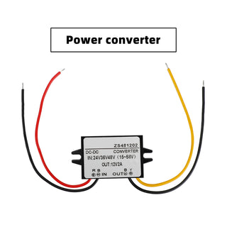 Waterproof Buck Step Down Converter DC24V 36V 48V to DC12V 2A Car Power Module