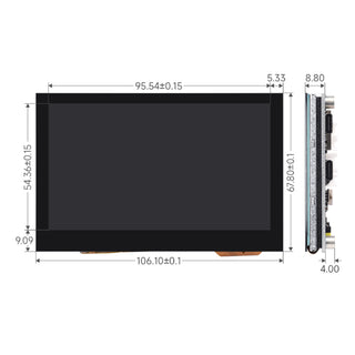 4.3" Capacitive Touch Screen LX7 Dual-Core Display ESP32-S3 Development Board