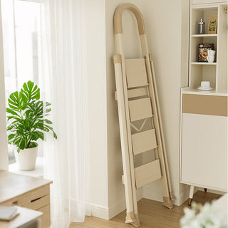 4-Step Folding Ladder with Anti-Slip Pedal & Handrail - Portable, Stable Stepladder