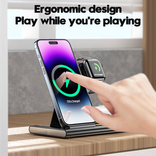 4 in 1 Charger Stand Multiple Devices Wireless Charger iPhone Charging Station