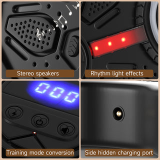 Dual Installation Options & Scoring Function for Home Use Music Boxing Machine for Kids – Wall-Mounted Bluetooth Smart Boxing Trainer with Workout Gloves