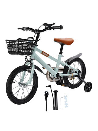 14"/16"/18" Children Bicycle Toddlers Bike with Training Wheels Basket Kickstand