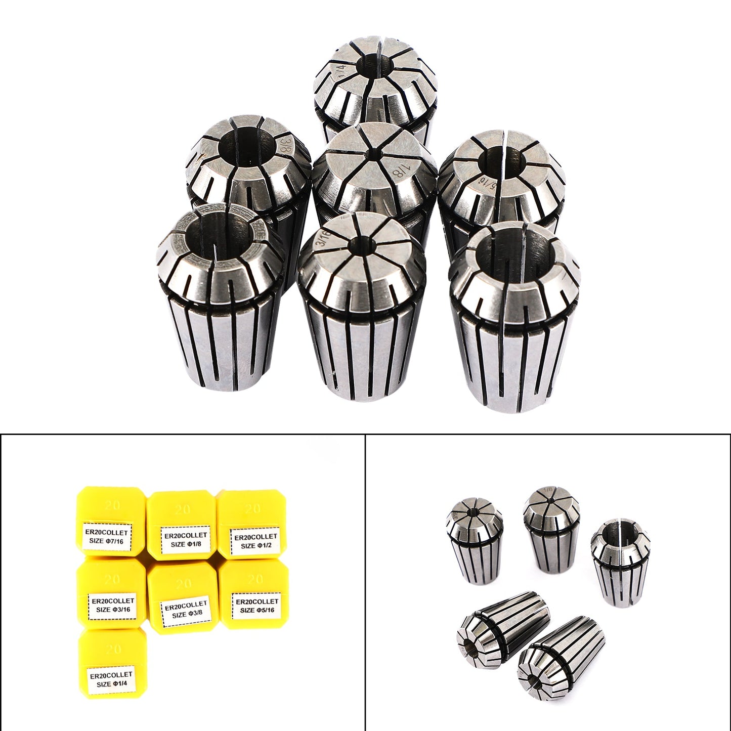 ER20 Spring Collet Set For CNC Milling Lathe Engraving Machine Generic