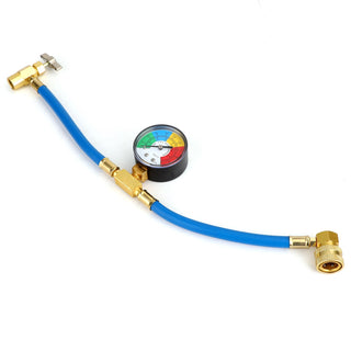 Auto Car Air Conditioning AC 1/2" Refrigerant Recharge Measuring Hose w/Gauge