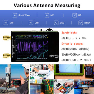 NanoVNA H Vector Network Analyzer 50kHz-2.7GHz MF HF VHF Antenna Analyzer