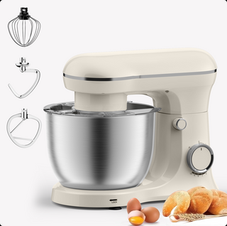 5.5Qt Stand Mixer 3-In-1 Kitchen Mixer with Flat Beater Balloon Whisk Electric dough mixers are suitable for home use. Dough Hook