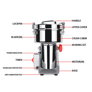 700g Electric Grain Grinder – High-Speed Herb & Cereal Mill with Durable Stainless Steel Design