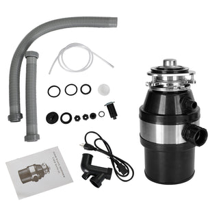 3/4 HP Garbage Disposal Food Waste Disposer with Plug