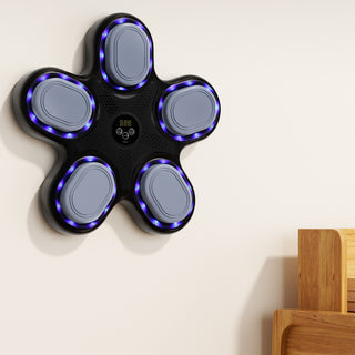 Music Boxing Machine with Boxing Gloves – Wall-Mounted Smart Boxing Trainer Electronic Punching Target for Home Indoor & Gym Workouts