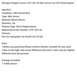 Nitrogen Oxygen Sensor 570-1261-03 Nox Sensor For CAT Diesel Engine