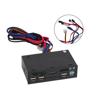 5.25" USB 3.0 SATA eSATA Media Dashboard Card Mult-Reader 20 pin Front Panel