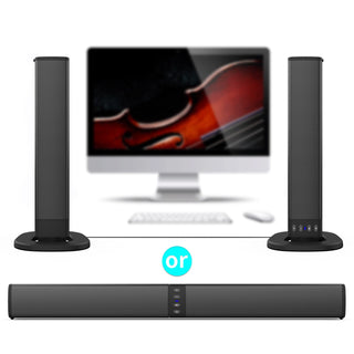 Portable Surround Sound Bar Bluetooth 2 Speaker in 1 Subwoofer TV Home Theater