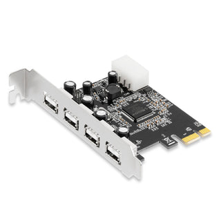 HUB PCIE to USB2.0 Expansion Card Moschip Desktop Adapter Card 4PIN Power Supply