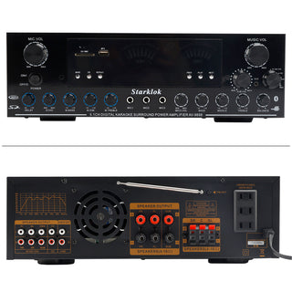 3000W Stereo HiFi Power Amplifier 5.1-Channel Home Karaoke Bluetooth Amplifier