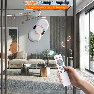 Double Automatic Water Spray Tiles for High Windows Glass Doors (Indoor & Outdoor) Smart Window Cleaning Robot with 5600Pa Suction Power
