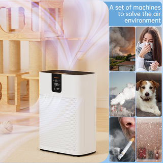 HEPA Air Purifier 15dB Quiet Sleep Mode Smart Air Purifiers for Pet Hair