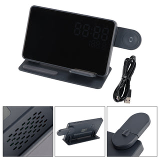 15W 6-in-1 Wireless Charging Station Charger Clock for Apple 17 16 15 14 Airpods