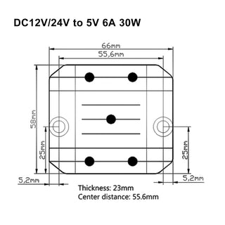 DC 12V/24V To 5V 6A 30W Converter Regulator Power Supplies Transformer