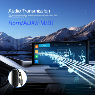 10.26" Portable Bluetooth Car Navigation Carplay Wireless Car Radio AHD Camera
