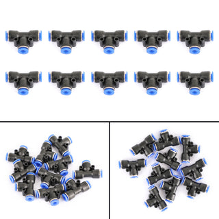 10PCS Pneumatic Air Quick Push to Connect Fitting 6 mm OD "T" Tee Tube 6mm