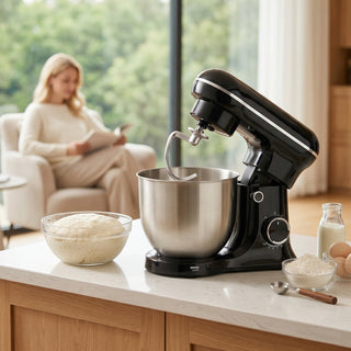 5.5Qt Stand Mixer 3-In-1 Kitchen Mixer with Flat Beater Balloon Whisk Electric dough mixers are suitable for home use. Dough Hook