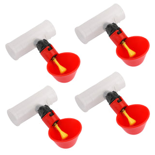 4PCS Water Drinking Cups Chicken Waterer Automatic Poultry Drinkers