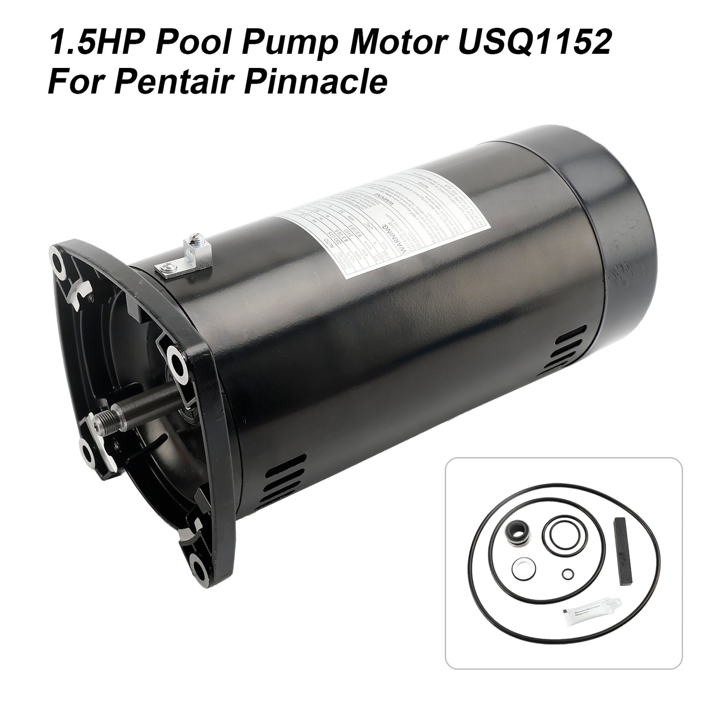 USQ1152 1.5HP Square Flange Pool Pump Motor and Seal Kit For Pentair Pinnacle