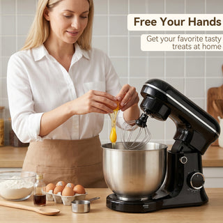 5.5Qt Stand Mixer 3-In-1 Kitchen Mixer with Flat Beater Balloon Whisk Electric dough mixers are suitable for home use. Dough Hook