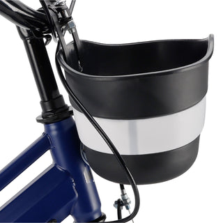 18" Kids Bike for Boys and Girls with auxiliary wheels & Rack Dark Blue