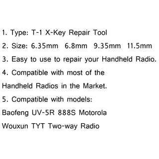 1x T-1 X-Key Repair Tool For Baofeng UV-5R 888S Wouxun TYT 2-way Radio