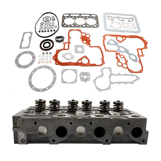 Complete Cylinder Head & Full Gasket Kit Compatible With Kubota D1402 Engine