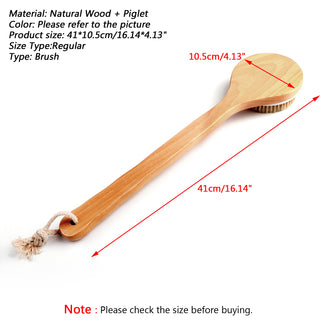 Back Scrubber Brush SPA Body Brush Natural Wooden Handle Brush
